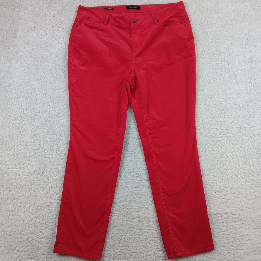Talbots Pant Flawless Five-Pocket Woman 14WP Red Straight Stretch JO3069